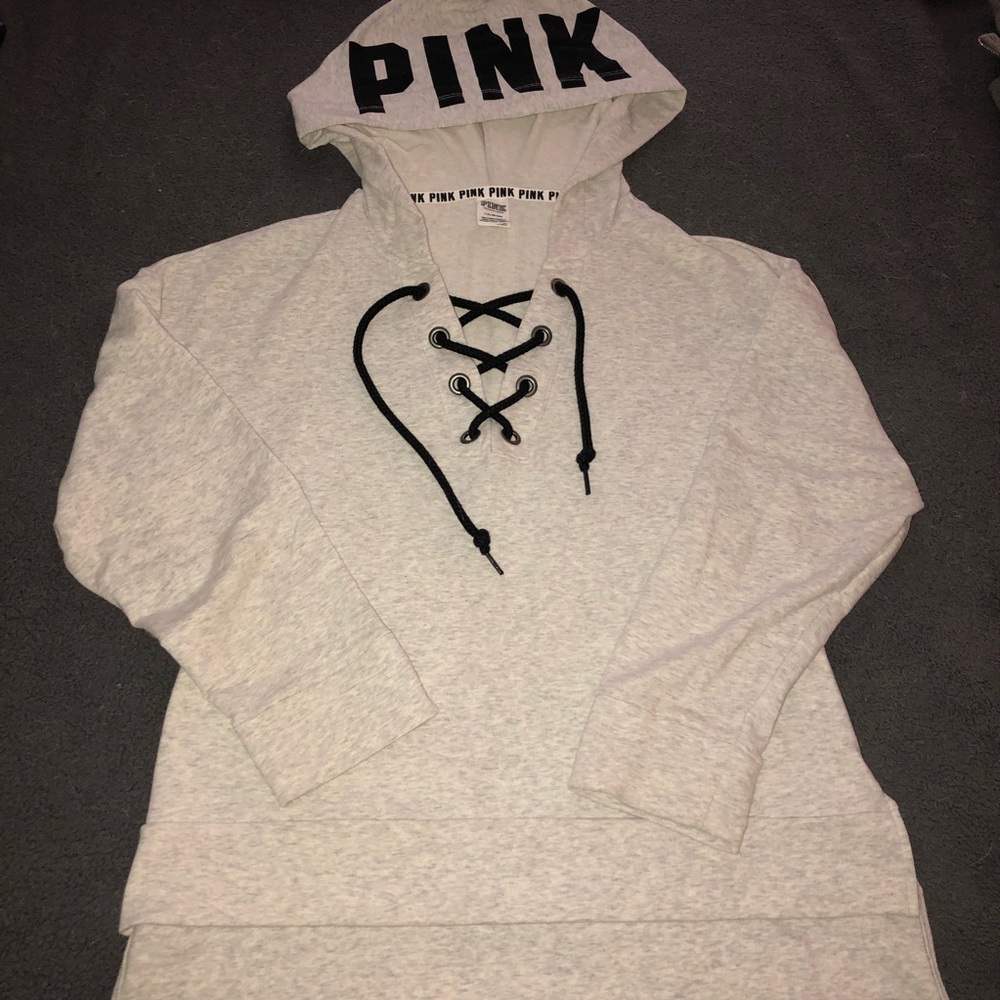PINK VS lace up hoodie